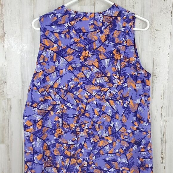 LuLaRoe Joy Duster Vest Purple Orange Size Medium - Picture 6 of 8